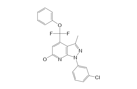 1-(3-CHLOROPHENYL)-3-METHYL-4-(PHENOXYDIFLUOROMETHYL)-6-HYDROXYPYRAZOLO-[3,4-B]-PYRIDINE