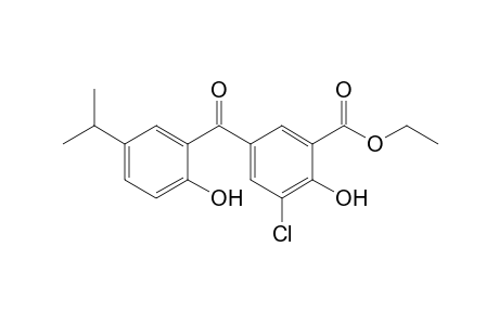 Ethyl 3-chloro-2-hydroxy-5-(2'-hydroxy-5'-isopropylbenzoyl)-benzoate
