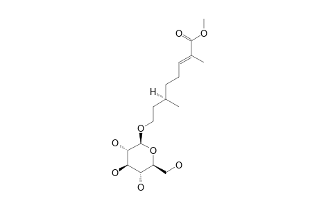 (E)-(R)-2,6-DIMETHYL-8-HYDROXYOCT-2-ENOIC-ACID-METHYLESTER-8-O-BETA-D-GLUCOPYRANOSIDE