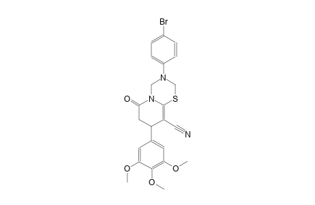 2H,6H-pyrido[2,1-b][1,3,5]thiadiazine-9-carbonitrile, 3-(4-bromophenyl)-3,4,7,8-tetrahydro-6-oxo-8-(3,4,5-trimethoxyphenyl)-