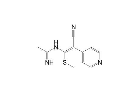 Ethanimidamide, N-[2-cyano-1-(methylthio)-2-(4-pyridinyl)ethenyl]-, (E)-