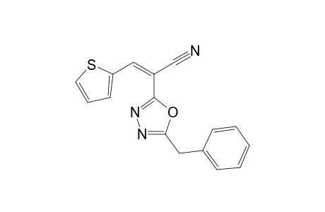 2-Benzyl-5-[1'-cyano-2'-(2"-thienyl)ethen-1'-yl]-1,3,4-oxadiazole