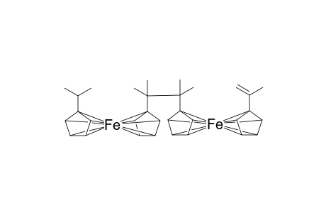 1'-(Methylethyl)-1'''-[1-methylethenyl)-1,1"-(2,3-dimethylbutan-2,3-diyl)-bis[ferrocene]