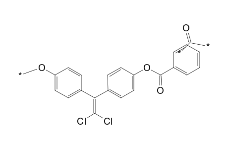 Copolyester of 2,2-bis(4-hydroxyphenyl)-1,1-dichlorethene, isophthalic acid and terephthalic acid