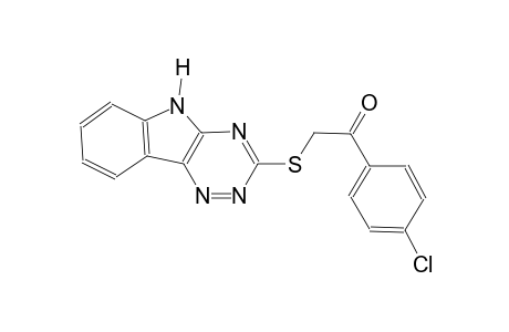 1-(4-chlorophenyl)-2-(5H-[1,2,4]triazino[5,6-b]indol-3-ylsulfanyl)ethanone