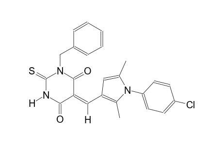 (5Z)-1-benzyl-5-{[1-(4-chlorophenyl)-2,5-dimethyl-1H-pyrrol-3-yl]methylene}-2-thioxodihydro-4,6(1H,5H)-pyrimidinedione