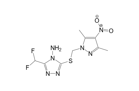 4H-1,2,4-triazol-4-amine, 3-(difluoromethyl)-5-[[(3,5-dimethyl-4-nitro-1H-pyrazol-1-yl)methyl]thio]-