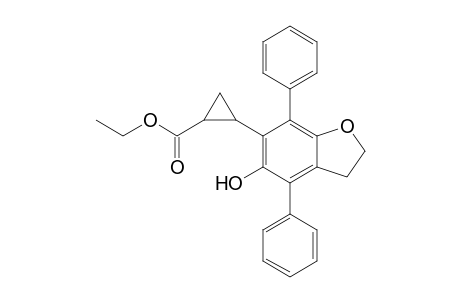 Ethyl 2-(2',3'-dihydro-5'-hydroxy-4',7'-diphenylbenzofura-6'-yl)cyclopropanecarboxylate