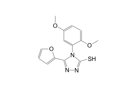 4H-1,2,4-triazole-3-thiol, 4-(2,5-dimethoxyphenyl)-5-(2-furanyl)-