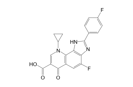 9-Cyclopropyl-4-fluoro-2-(p-fluorophenyl)-6-oxo-6,9-dihydro-1H-imidazo[4,5-h]quinoline-7-carboxylic acid