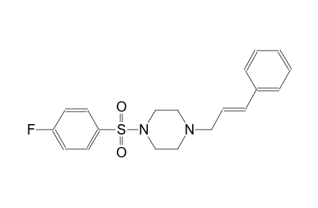 1-[(4-fluorophenyl)sulfonyl]-4-[(2E)-3-phenyl-2-propenyl]piperazine