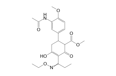 3-Cyclohexene-1-carboxylic acid, 6-[3-(acetylamino)-4-methoxyphenyl]-3-[1-(ethoxyimino)propyl]-4-hydroxy-2-oxo-, methyl ester