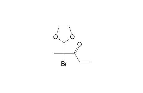 2-bromo-2-(1,3-dioxolan-2-yl)pentan-3-one
