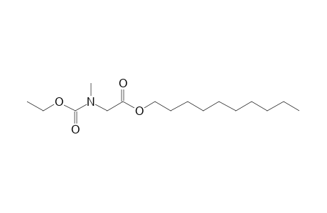 Glycine, N-methyl-N-ethoxycarbonyl-, decyl ester