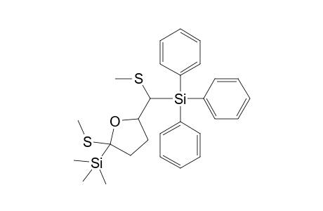 2-(Methylthio)-2-(trimethylsilyl)-5-[1'-(methylthio)-1'-(triphenylsilyl)methyl]-tetrahydrofuran