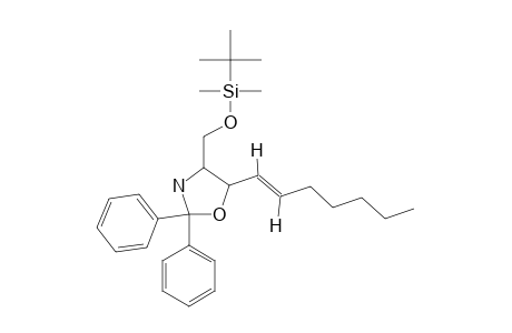 2,2-DIPHENYL-5-[(E)-HEPT-1-EN-1-YL]-4-[(TERT.-BUTYLDIMETHYLSILYLOXY)-METHYL]-OXAZOLIDINE