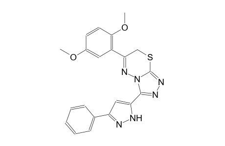 6-(2,5-dimethoxyphenyl)-3-(3-phenyl-1H-pyrazol-5-yl)-7H-[1,2,4]triazolo[3,4-b][1,3,4]thiadiazine