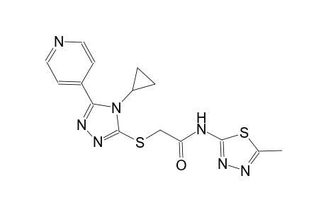 acetamide, 2-[[4-cyclopropyl-5-(4-pyridinyl)-4H-1,2,4-triazol-3-yl]thio]-N-(5-methyl-1,3,4-thiadiazol-2-yl)-