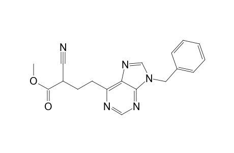 9-Benzyl-6-[3'-cyano-3'-methoxycarbonylpropyl]-9H-purine