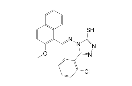 5-(2-chlorophenyl)-4-{[(E)-(2-methoxy-1-naphthyl)methylidene]amino}-4H-1,2,4-triazol-3-yl hydrosulfide