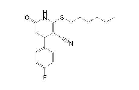 3-pyridinecarbonitrile, 4-(4-fluorophenyl)-2-(hexylthio)-1,4,5,6-tetrahydro-6-oxo-