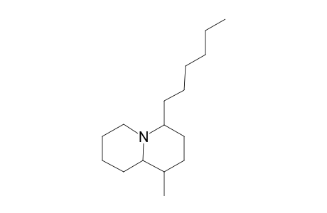 4-Hexyl-1-methylquinolizidine