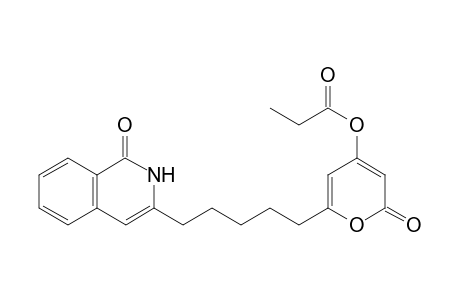 [2-oxo-6-[5-(1-oxo-2H-isoquinolin-3-yl)pentyl]pyran-4-yl] propanoate