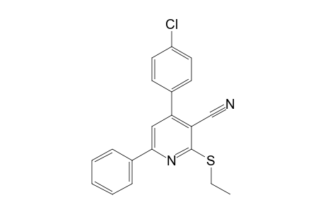 4-(p-CHLOROPHENYL)-2-(ETHYLTHIO)-6-PHENYLNICOTINONITRILE