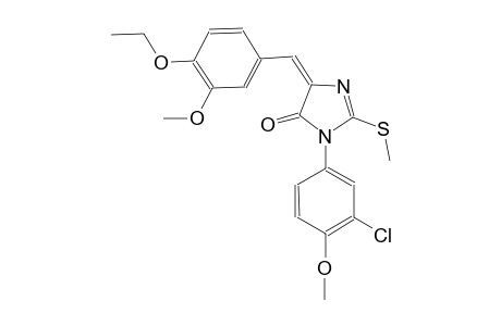 4H-imidazol-4-one, 3-(3-chloro-4-methoxyphenyl)-5-[(4-ethoxy-3-methoxyphenyl)methylene]-3,5-dihydro-2-(methylthio)-, (5E)-