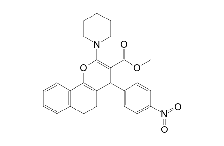4-(4-nitrophenyl)-2-(1-piperidinyl)-5,6-dihydro-4H-benzo[h][1]benzopyran-3-carboxylic acid methyl ester