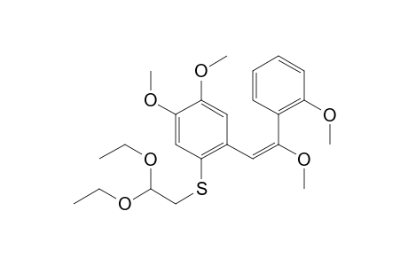 (E)-2-{2-[2-Methoxyphenyl(methoxy)ethenyl]-4,5-dimethoxyphenylthio}ethanone diethoxy acetal