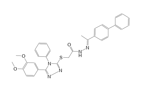 acetic acid, [[5-(3,4-dimethoxyphenyl)-4-phenyl-4H-1,2,4-triazol-3-yl]thio]-, 2-[(E)-1-[1,1'-biphenyl]-4-ylethylidene]hydrazide