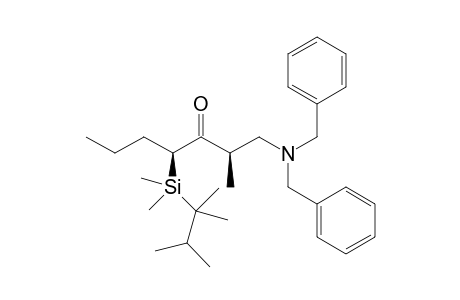 (-)-(2S,4R)-1-(Dibenzylamino)-4-[1,1-dimethyl-1-(1,1,2-trimethylpropyl)silyl]-2-methylheptan-3-one