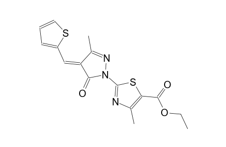 5-thiazolecarboxylic acid, 2-[(4E)-4,5-dihydro-3-methyl-5-oxo-4-(2-thienylmethylene)-1H-pyrazol-1-yl]-4-methyl-, ethyl ester