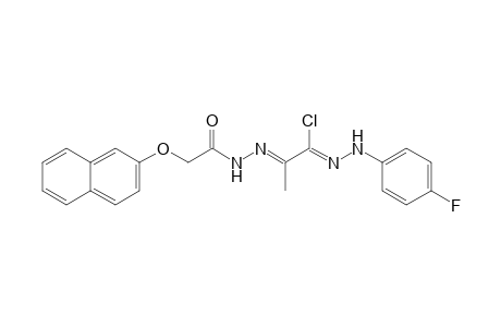 N'-(4-Fluorophenyl)-2-{2-[2-(naphthalen-2-yloxy)acetyl]hydrazono}-propanehydrazonoyl Chloride