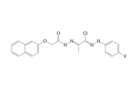 N'-(4-Fluorophenyl)-2-{2-[2-(naphthalen-2-yloxy)acetyl]hydrazono}-propanehydrazonoyl chloride