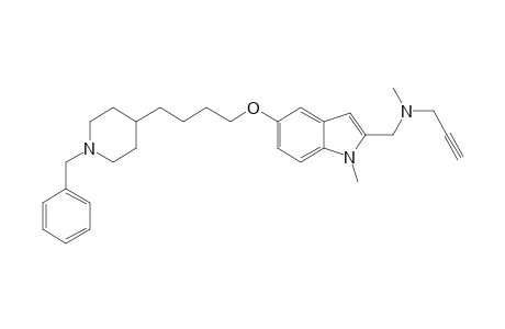 N-{[5-(4-(1-Benzylpiperidin-4-yl)butoxy)-1-methyl-1H-indol-2-yl]methyl}-N-methylprop-2-yn-1-amine