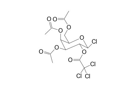 3,4,6-Tri-O acetyl-2-O-trichloroacetyl-.beta.,D-pyranosyl chloride