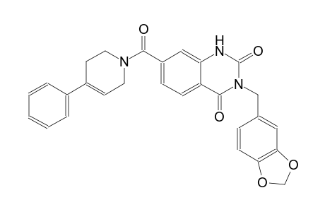 3-(1,3-benzodioxol-5-ylmethyl)-7-[(4-phenyl-3,6-dihydro-1(2H)-pyridinyl)carbonyl]-2,4(1H,3H)-quinazolinedione