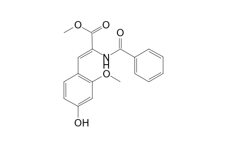 2-Benzoylamino-3-(4-hydroxy-2-methoxyphenyl)-acrylic acid methyl ester