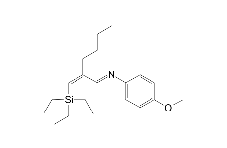 (4-Methoxy-phenyl)-[2-[1-triethylsilanyl-meth-(Z)-ylidene]-hex-(E)-ylidene]-amine