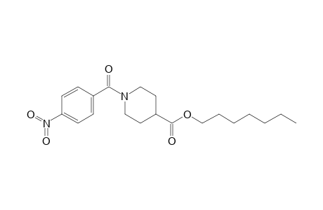 Isonipecotic acid, N-(4-nitrobenzoyl)-, heptyl ester