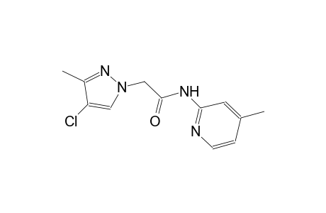 2-(4-chloro-3-methyl-1H-pyrazol-1-yl)-N-(4-methyl-2-pyridinyl)acetamide