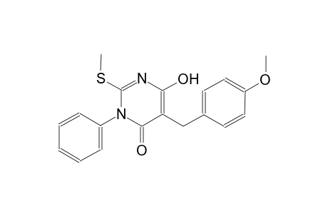 4(3H)-pyrimidinone, 6-hydroxy-5-[(4-methoxyphenyl)methyl]-2-(methylthio)-3-phenyl-