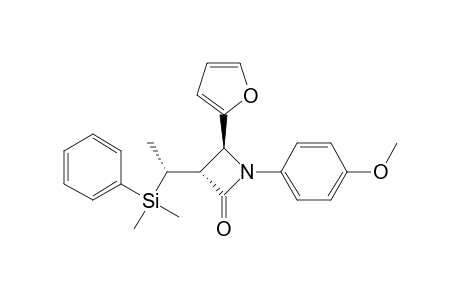 (1'R,3R,4S)-1-(p-methoxyphenyl)-3-[1'-(dimethylphenylsilyl)ethyl]-4-(2'-furyl)-2-azetiddinone