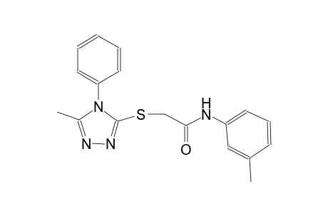 N-(3-methylphenyl)-2-[(5-methyl-4-phenyl-4H-1,2,4-triazol-3-yl)sulfanyl]acetamide