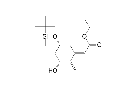 [3R-(1E,3.alpha.,5.alpha.)]-[3-hydroxy-5-[[(1,1-dimethylethyl)dimethylsilyl]oxy]-2-methylenecyclohexylidene]acetic acid ethyl ester