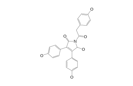 5-HYDROXYNEOLAMELLARIN_B;5-HYDROXY-3,4-BIS-(4-HYDROXYPHENYL)-1-(2-(4-HYDROXYPHENYL)-ACETYL)-1-H-PYRROL-2-(5-H)-ONE