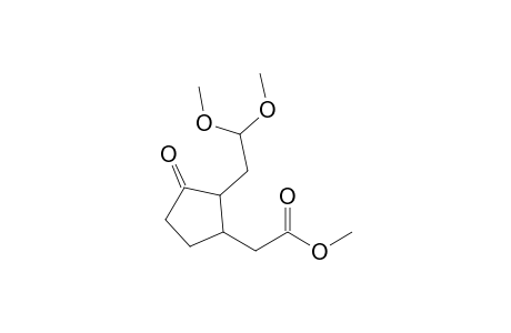 Methyl-3-oxo-2-(2',2'-dimethoxyethyl)-cyclopentane-acetate