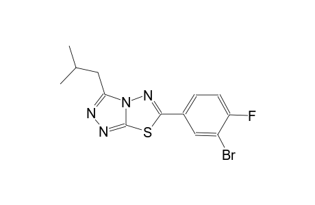 [1,2,4]triazolo[3,4-b][1,3,4]thiadiazole, 6-(3-bromo-4-fluorophenyl)-3-(2-methylpropyl)-